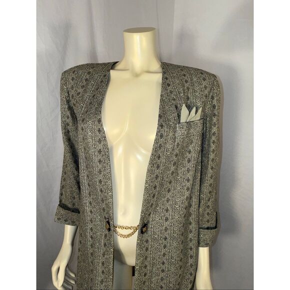 Vintage 90s Women’s Longline Blazer Jacket – Perceptions by Irene B – Size 16 – - Picture 4 of 16